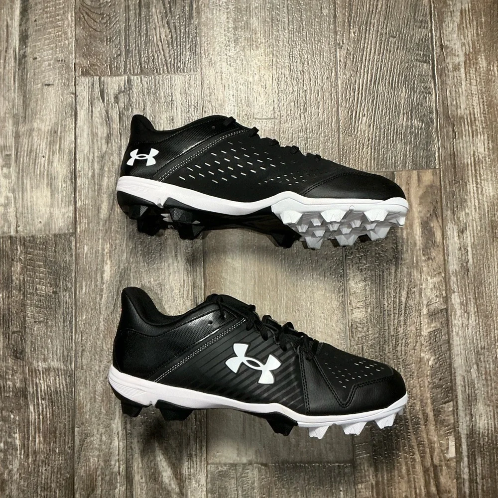 Under Armour Black and White Cleats Size 12 - Picture 6 of 11